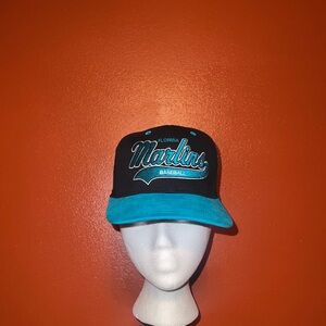 Florida Marlins Mitchell And Ness Adjustable Hat